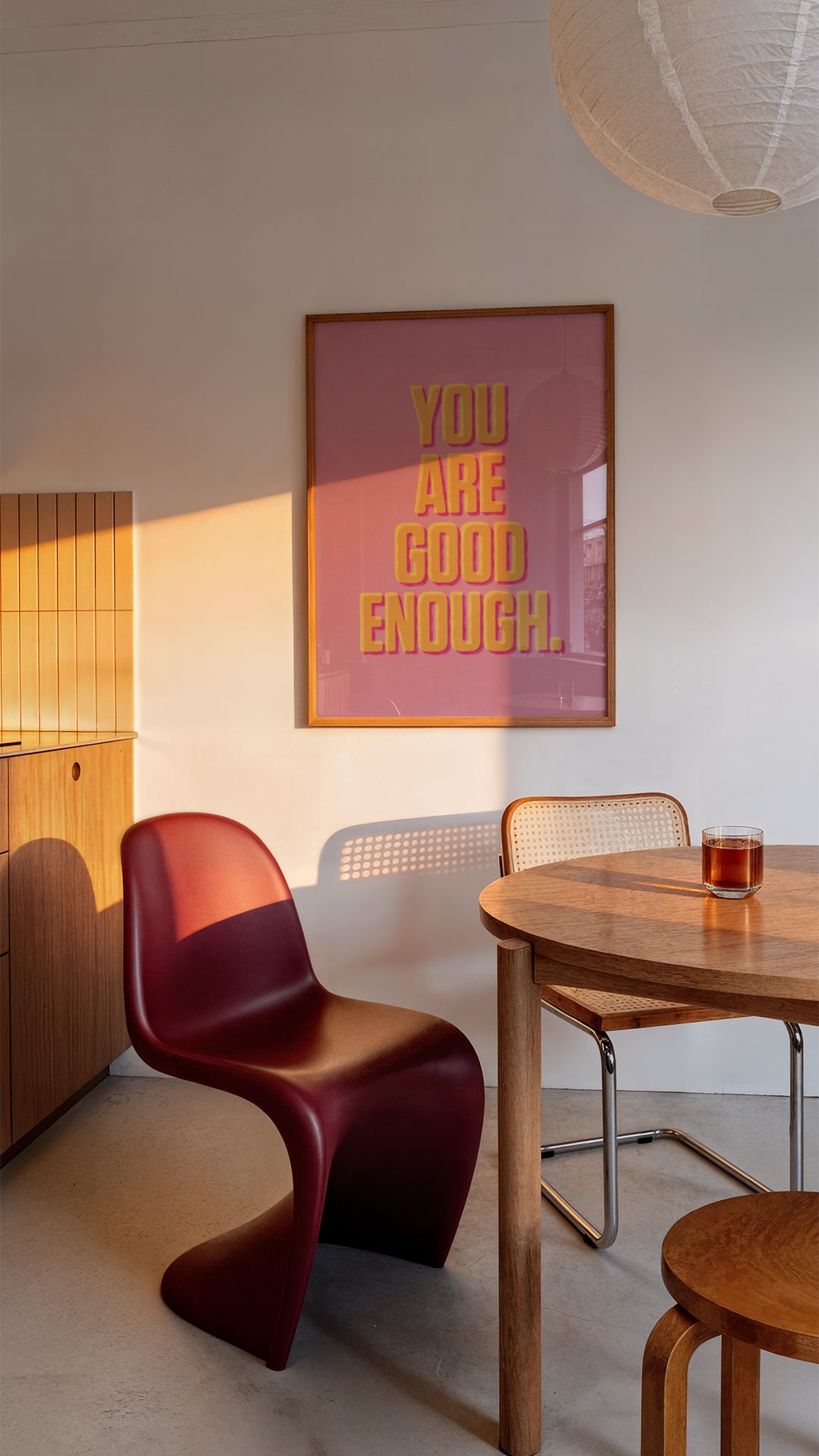 You Are Good Enough Print – Positive Affirmation Typography Wall Art