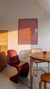 You Are Good Enough Print – Positive Affirmation Typography Wall Art