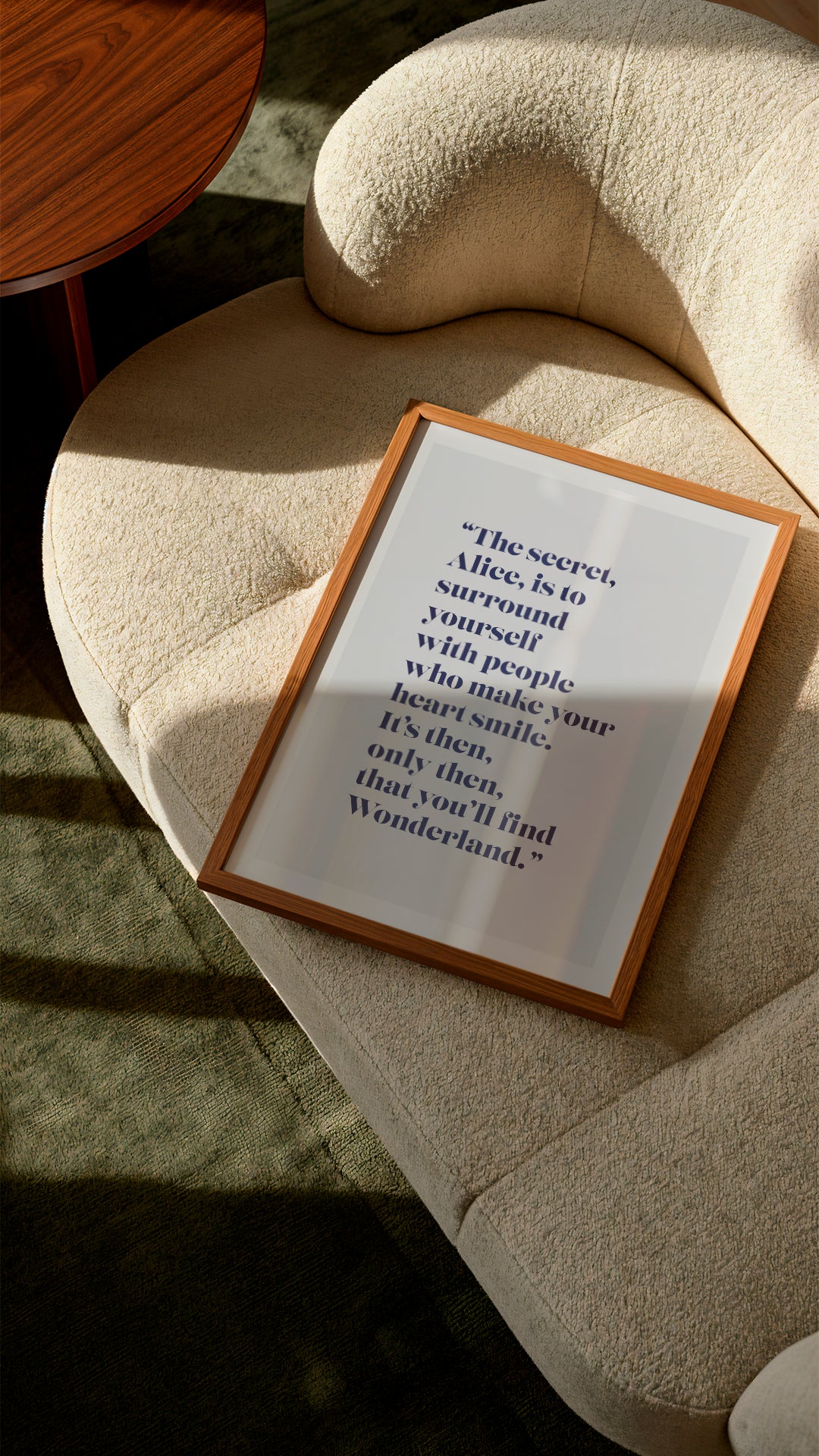 The Secret Alice... – Wonderland Inspired Quote Print – Elegant Typography Wall Art