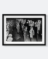 We Want Beer Art Print – Vintage Protest Photo – Black & White Bar Wall Art
