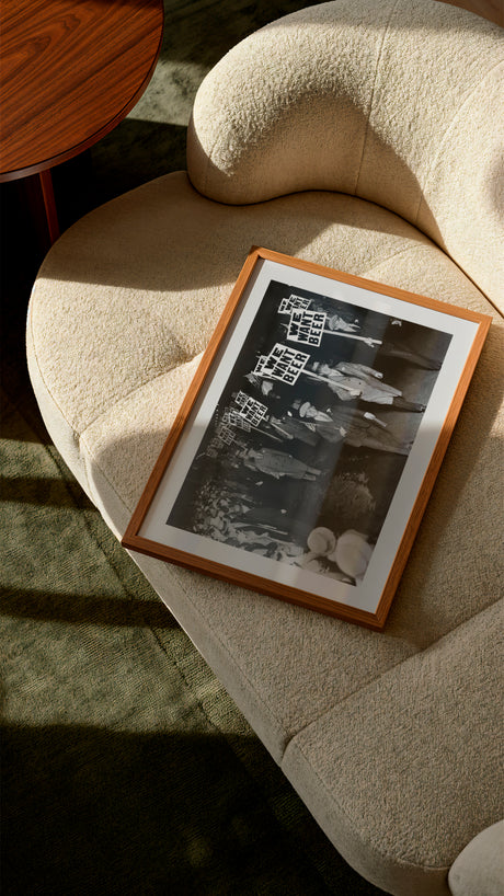 We Want Beer Art Print – Vintage Protest Photo – Black & White Bar Wall Art