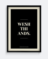 Wesh Thi Ands Yorkshire Print – Funny Bathroom Sign Northern Wall Art