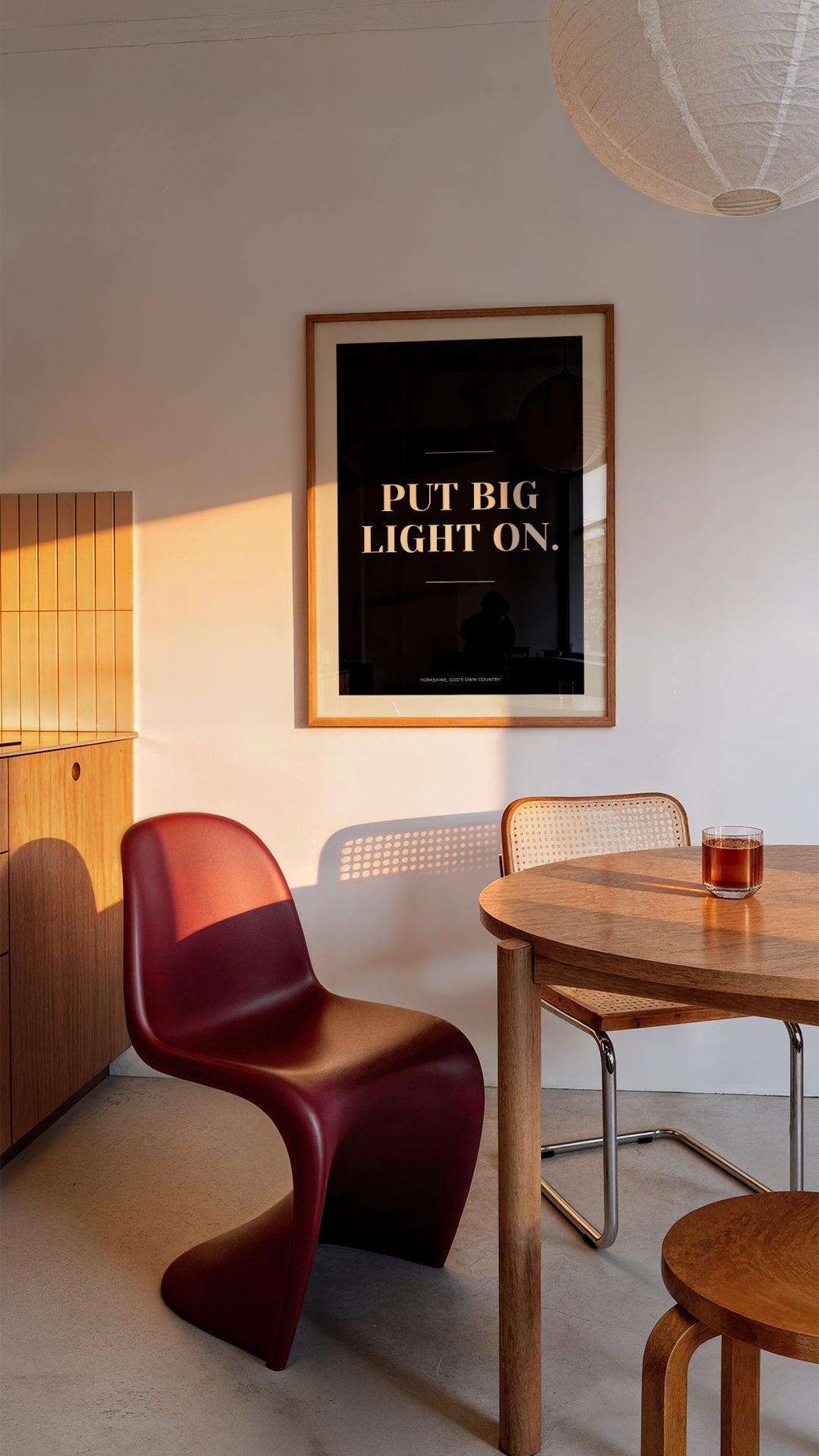 Put Big Light On Yorkshire Print – Funny Northern Phrase Wall Art