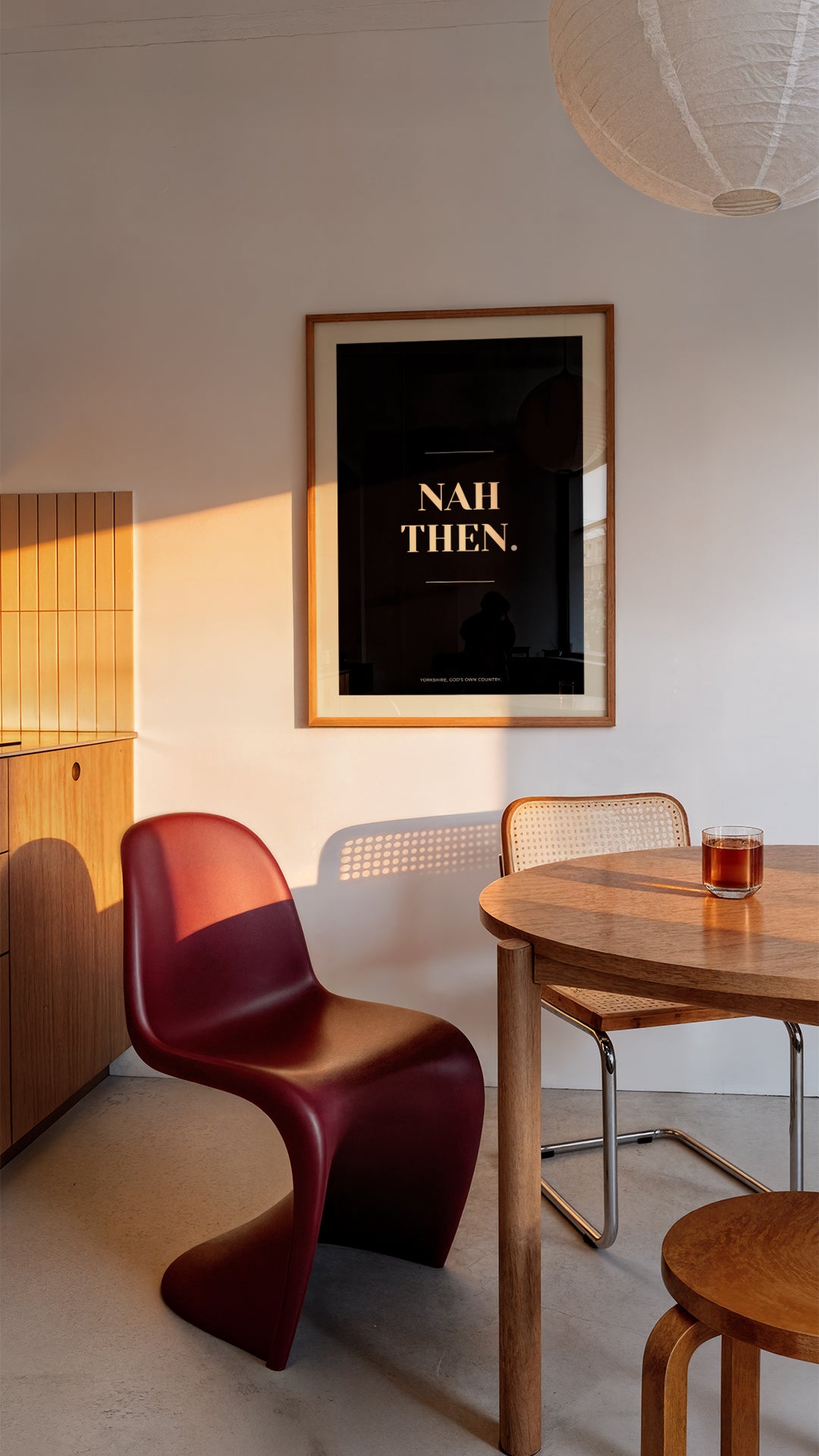 Nah Then Yorkshire Print – Friendly Northern Greeting Typography Wall Art