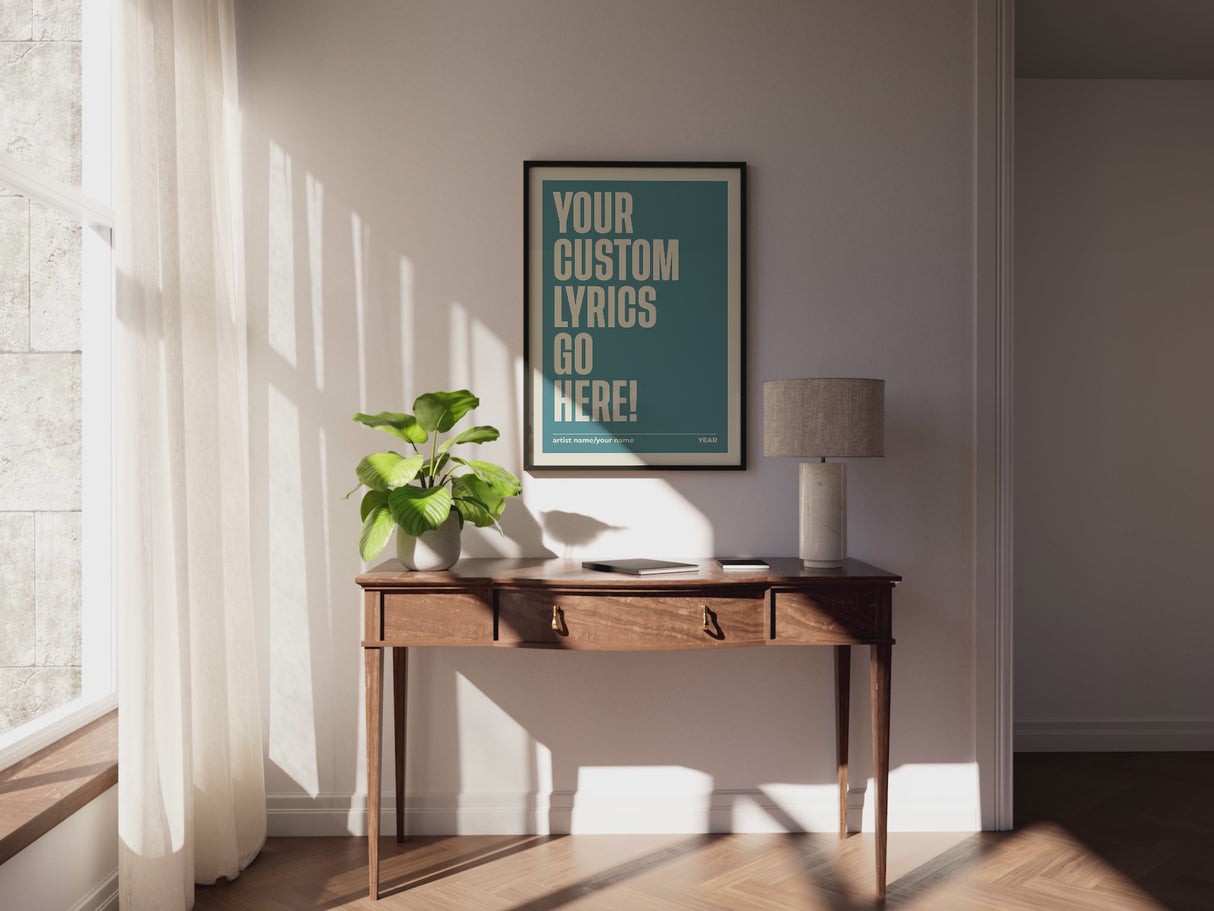 Personalised Lyrics Print #1