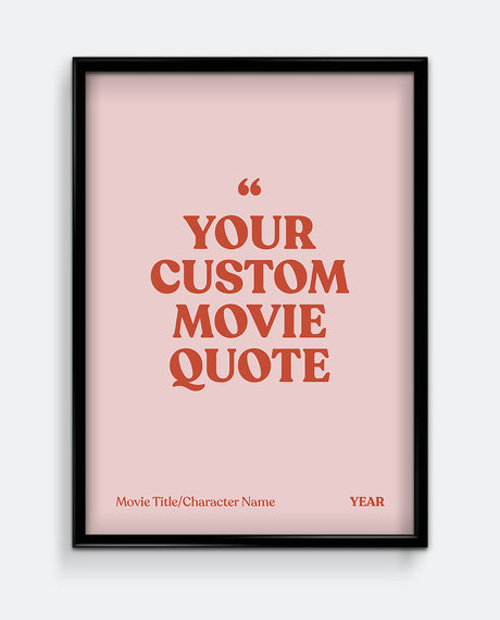 Personalised Movie Quote Print #1